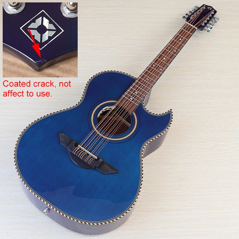 40"/38" High Glossy Electric Acoustic Guitar (10-String, EQ)