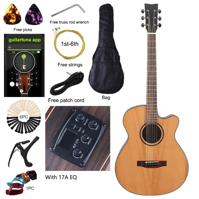 40 Inch Electric Acoustic Guitar - Spruce Top