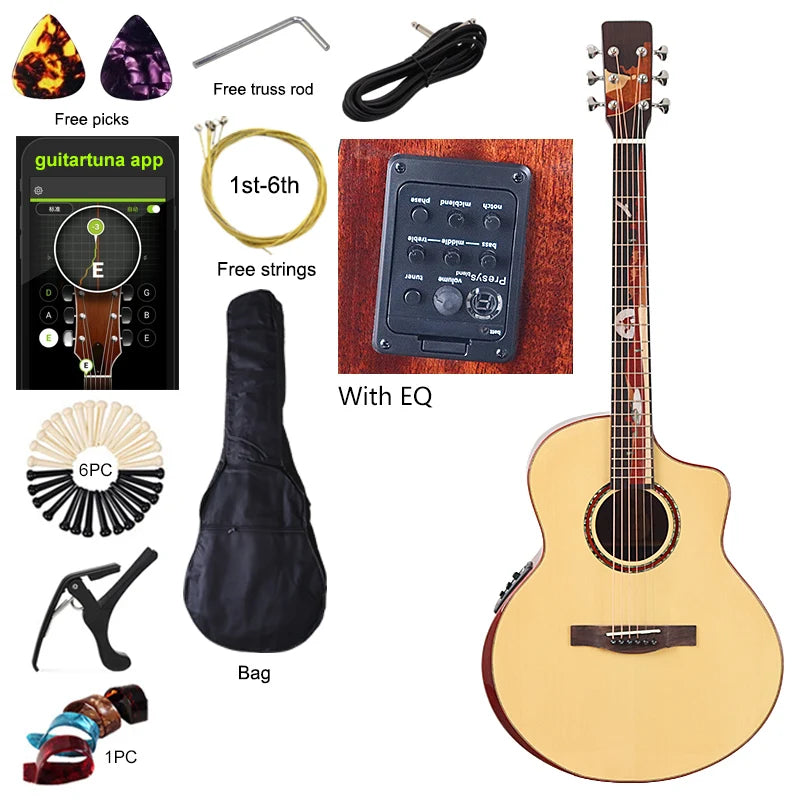 40 Inch Electric Acoustic Guitar - Spruce Top