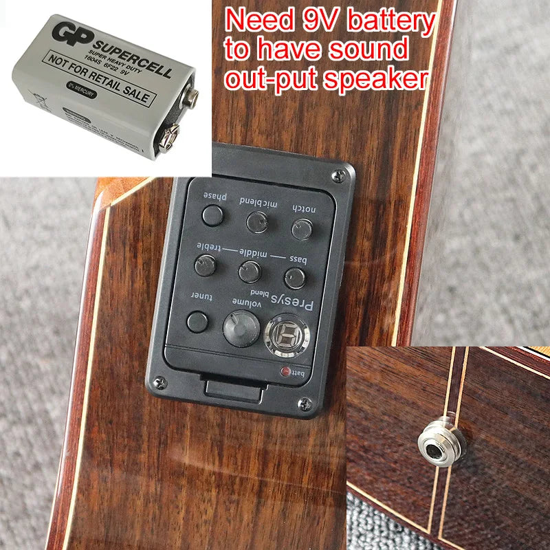 40 Inch Electric Acoustic Guitar - Spruce Top