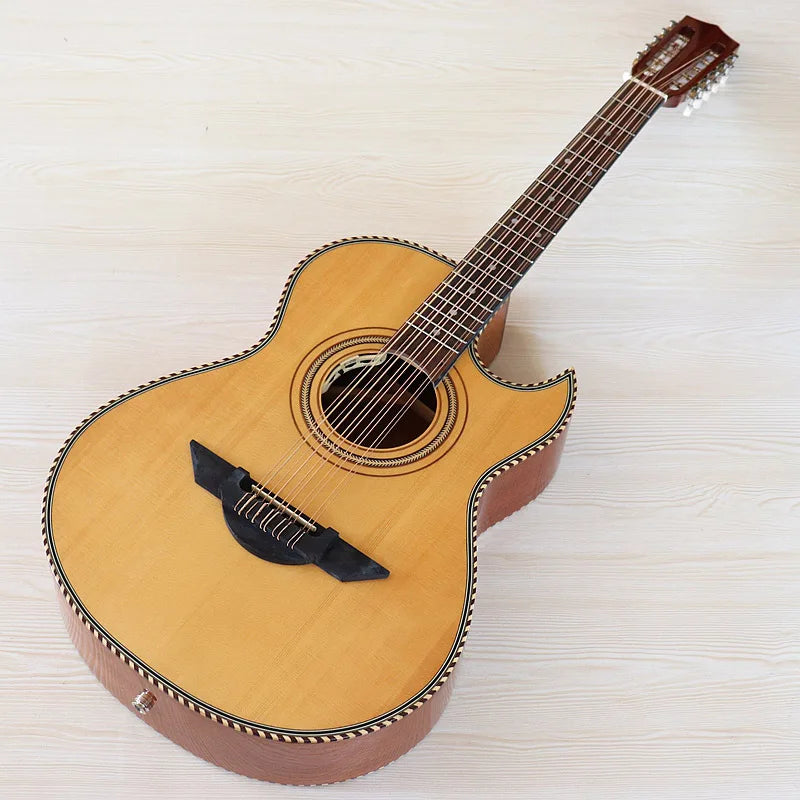 40"/38" High Glossy Electric Acoustic Guitar (10-String, EQ)