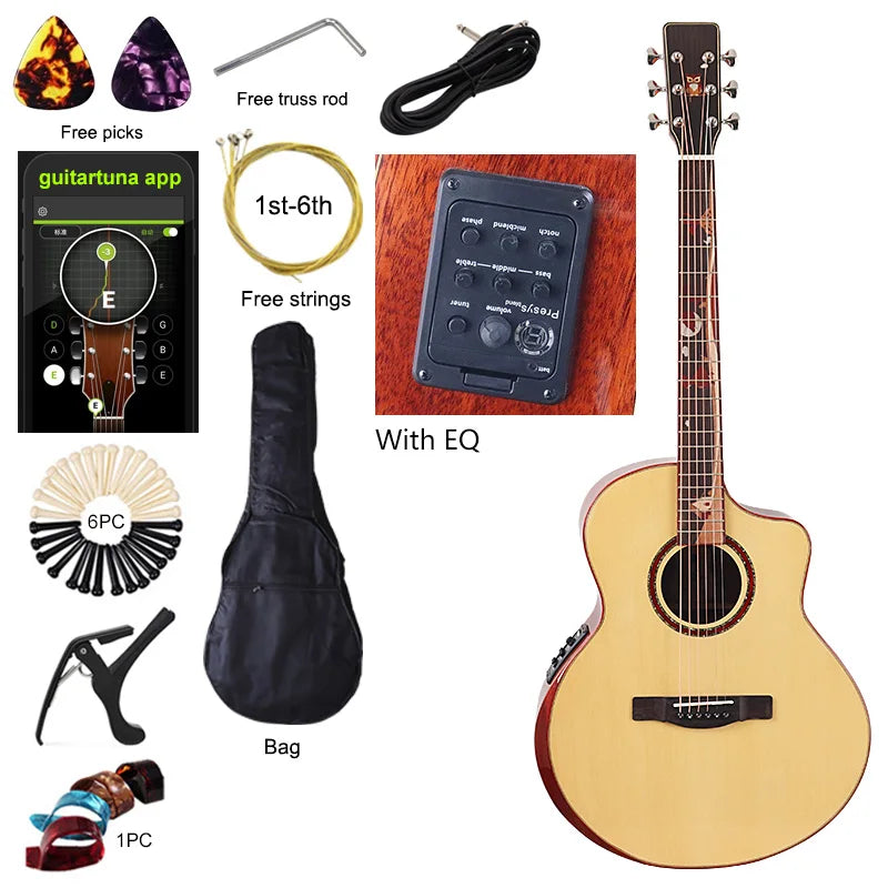 40 Inch Electric Acoustic Guitar - Spruce Top