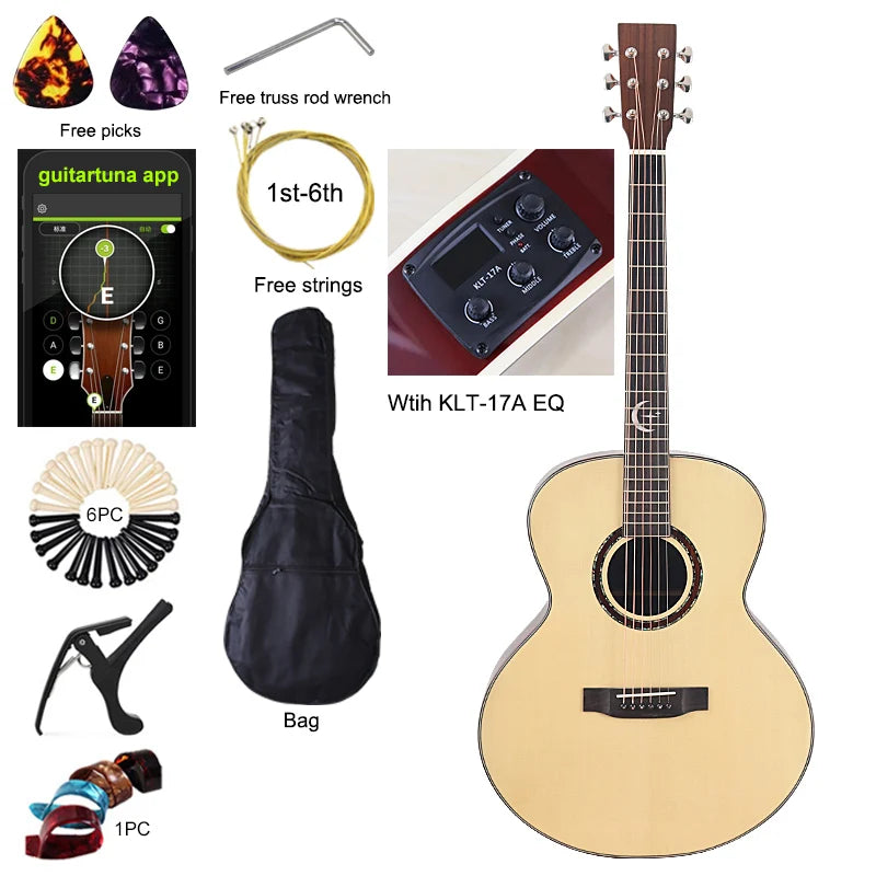 40 Inch Electric Acoustic Guitar - Spruce Top