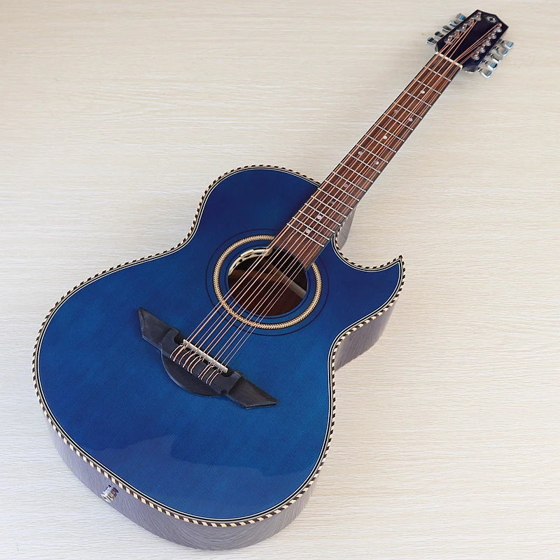 40"/38" High Glossy Electric Acoustic Guitar (10-String, EQ)