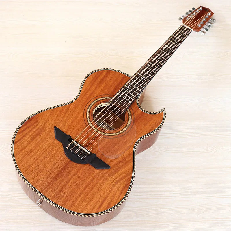 40"/38" High Glossy Electric Acoustic Guitar (10-String, EQ)