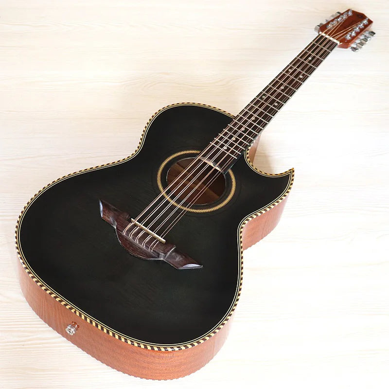 40"/38" High Glossy Electric Acoustic Guitar (10-String, EQ)