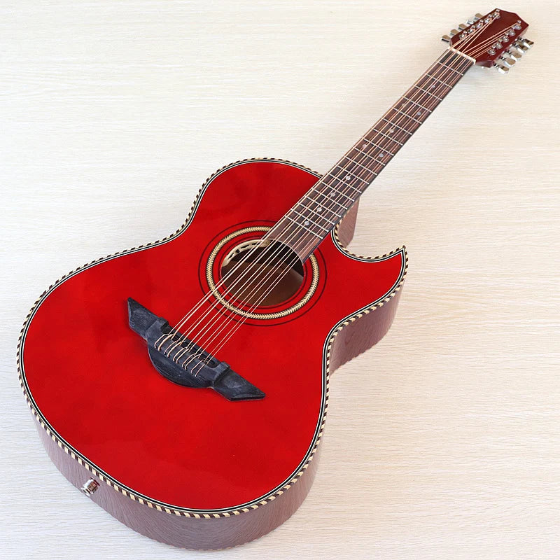 40"/38" High Glossy Electric Acoustic Guitar (10-String, EQ)