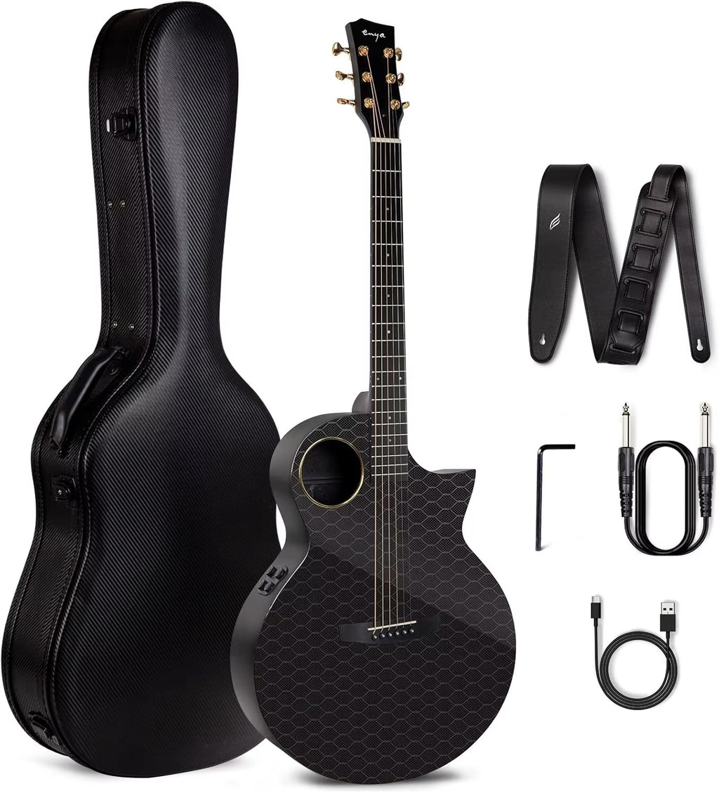 Enya Carbon Fiber Acoustic Electric Guitar X4 Pro